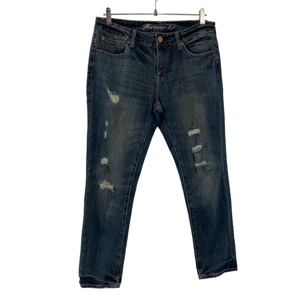 Vintage Forever 21 Distressed Y2K Straight Leg Denim Jeans